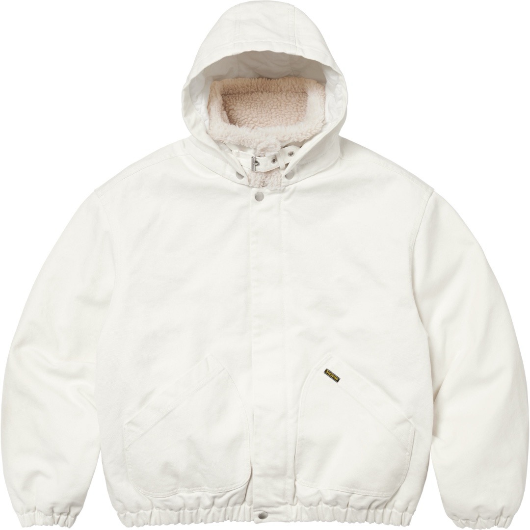 Imagen 4 de Supreme Faux Shearling Lined Bomber Jacket White